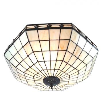 Hanglamp - Plafondlamp Tiffany 6127 - Ø 57x125cm Beige Glas
