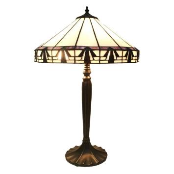 Tiffany tafellamp 41cm beige bruin 52316172