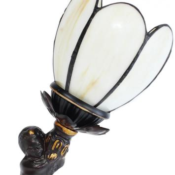 Tafellamp Uplight H28cm met Tiffany kap Ø12cm 52136304