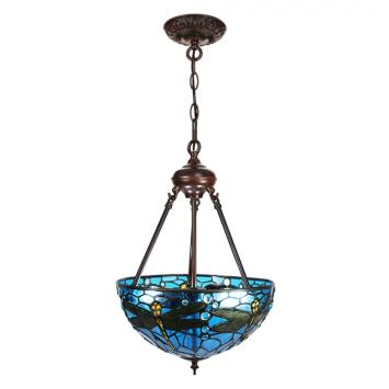 Tiffany hanglamp 31cm Dragonfly Blauw