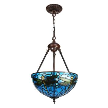 Tiffany hanglamp 31cm Dragonfly Blauw