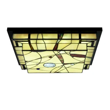 Tiffany Plafonnière Mission Style LED