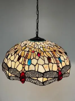Tiffany hanglamp 55cm Dragonfly 3 fittingen