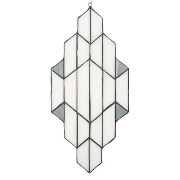 Glaspaneel 6120 Tiffany 23x50 cm Wit Grijs Glas