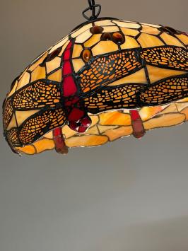 Tiffany hanglamp Ø 40cm Beige Dragonfly