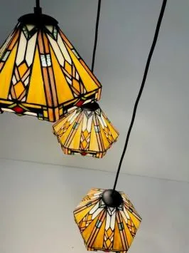 Tiffany hanglamp Wyber 25 Triple Round