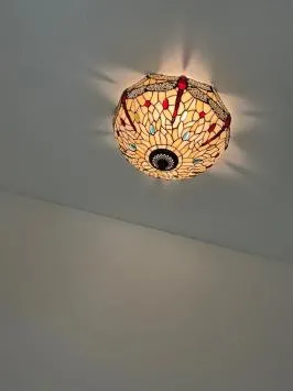 Tiffany plafondlamp Dragonfly 40-80