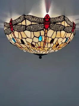 Tiffany plafondlamp 55cm Dragonfly 80