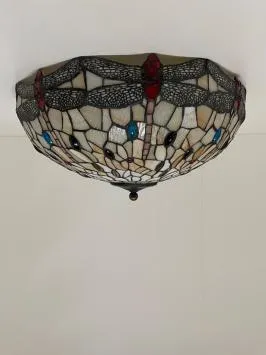 Tiffany plafondlamp 55cm Dragonfly 80