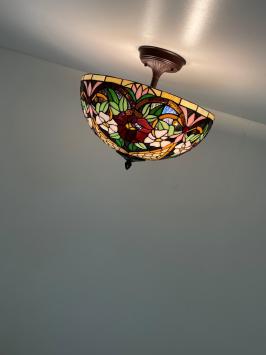 Tiffany plafondlamp Madeira 40-flow