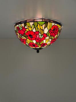 Tiffany plafondlamp Rosas 40 - 80