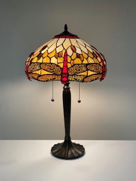 Tiffany tafellamp Ø 40cm Beige Dragonfly 5950