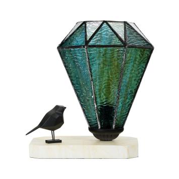 Tiffany tafellamp  sculptuur Ballade van een Vogel Arata Green
