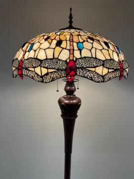 Tiffany vloerlamp Dragonfly 55cm De Luxe