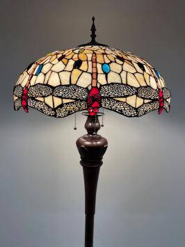Tiffany vloerlamp Dragonfly 55cm De Luxe