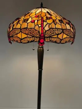 Tiffany vloerlamp Ø49cm Beige Dragonfly 5951