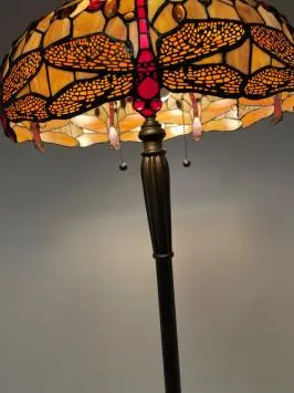 Tiffany vloerlamp Ø49cm Beige Dragonfly 5951