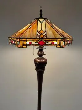 Tiffany vloerlamp Wyber 58 Deluxe