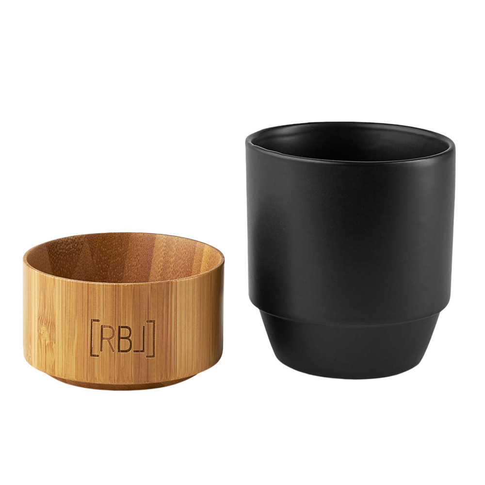 RBL Koffiemok 200ml Bamboe/Zwart