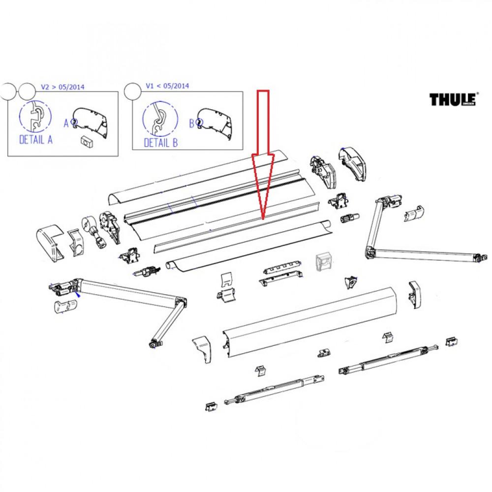 Thule support roller tube 6200 4,5 mtr