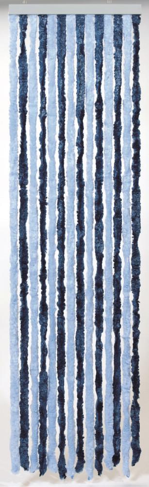 Chenille Gordijn 56x185 Blauw/Lichtblauw