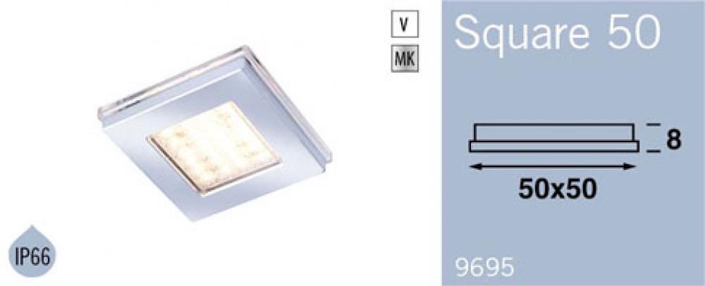 Frilight Opbouwspot Square 50 Wit 4SMD