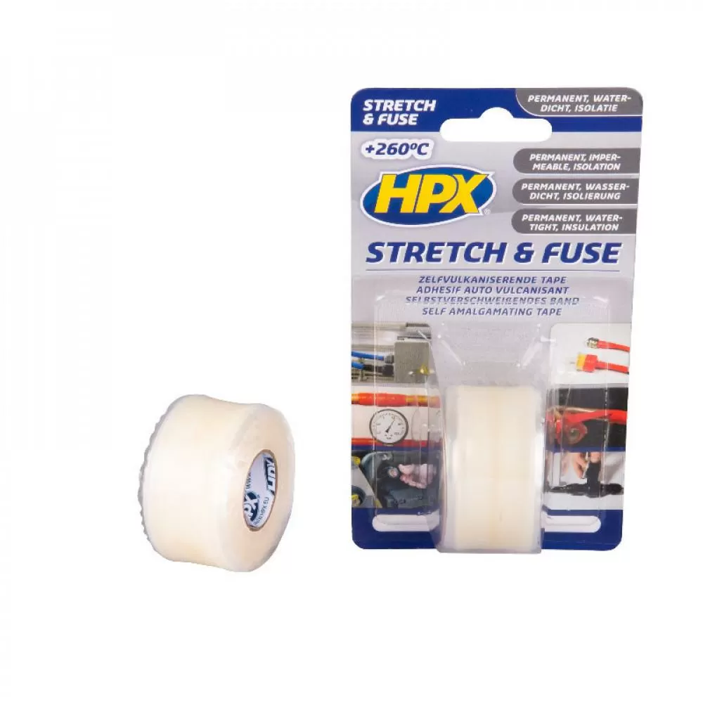 HPX Stretch & Fuse Zelfvulkaniserende Tape 3mtr Transparant