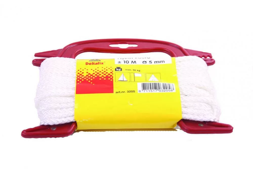 Deltafix Nylon haspel 10m Wit