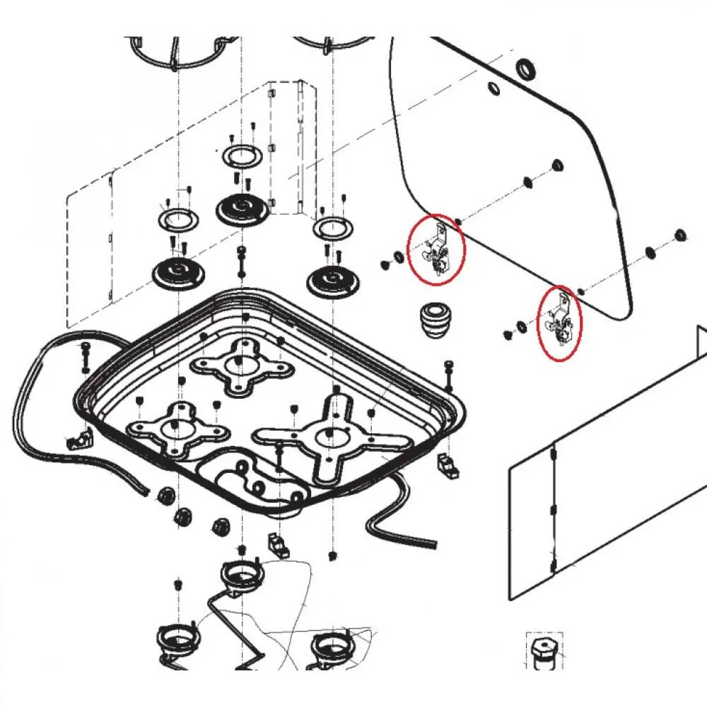 Dometic CE99-ZF460 Kit Scharnier Compleet (2pc)