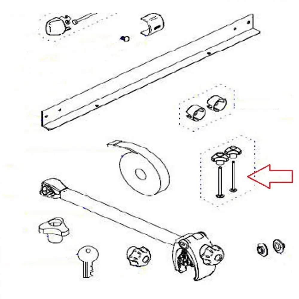 Thule Bolt 90mm met knob high 1500603175