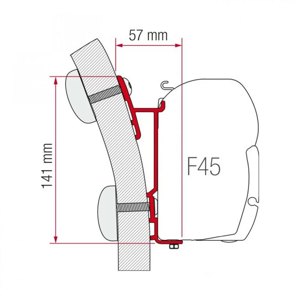 Fiamma Hymer S-E Klasse Adapter 400 F45