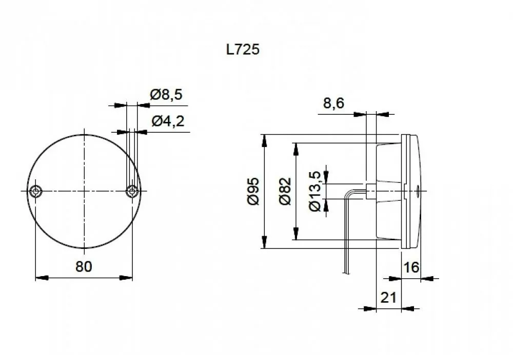 Jokon Knipperlicht LED 725 Rond Wit
