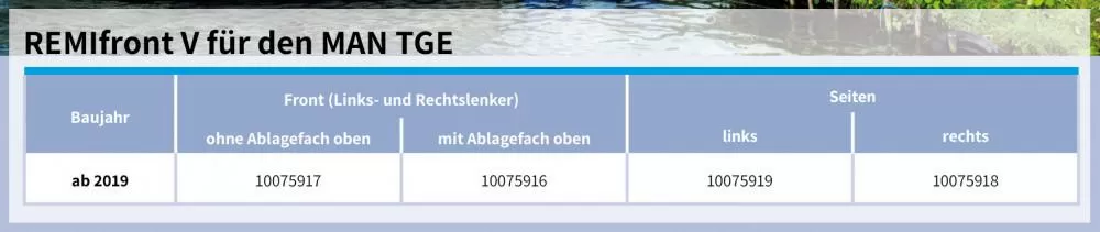 Remifront 5 MAN TGE>2019 / VW Crafter>2017 Zijraam L