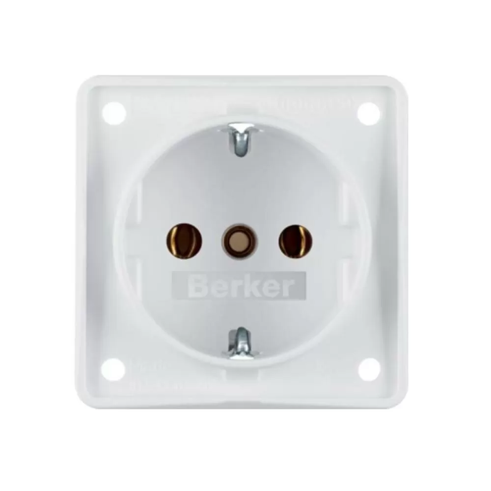 Berker Contactdoos 230V Inbouw Wit
