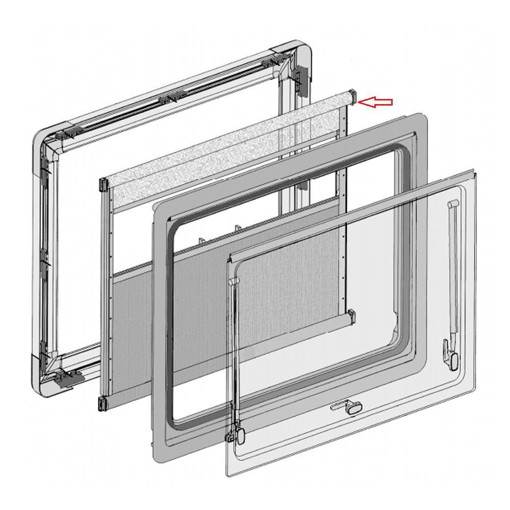 Dometic S4.6 Raam Rollo met Montagedelen