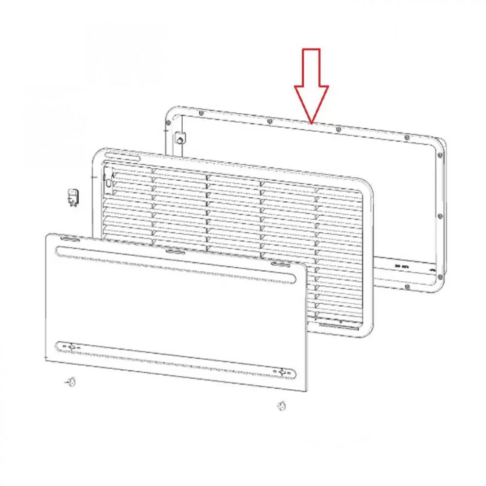 Dometic Inbouwframe Wit LS 330