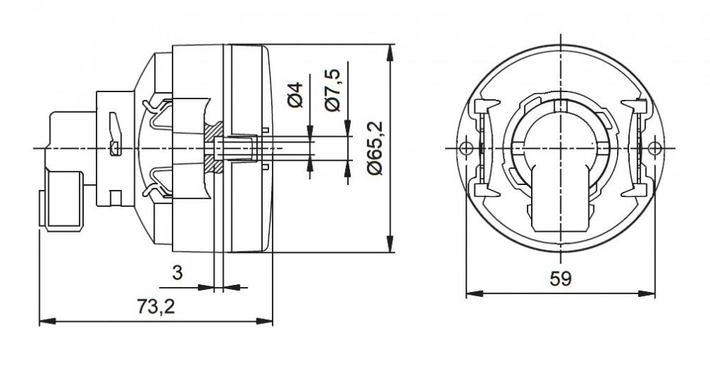 Jokon Achteruitrijlicht L65 Rond Wit