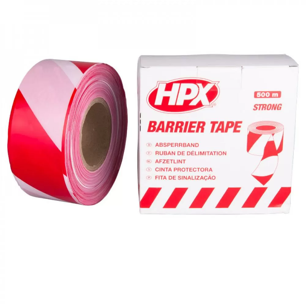 HPX Afzetlint Rood/Wit 500mtr