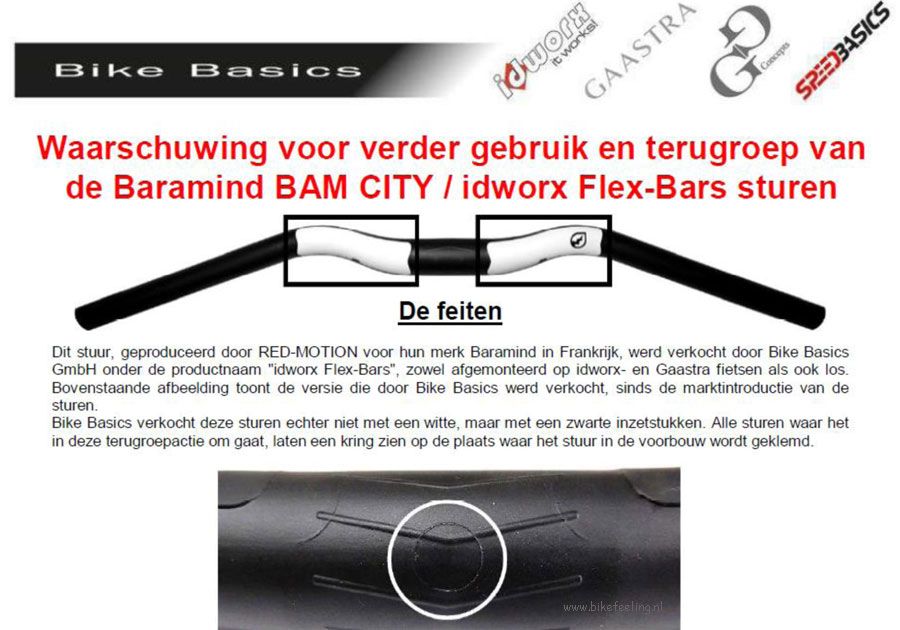 Terugroepactie idworx Flex stuur en het nieuwe Flex stuur advanced