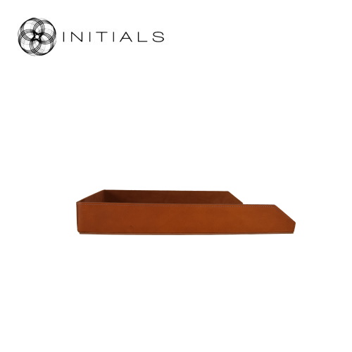 Home Office Cuir Paper Tray A4 Leather Cognac