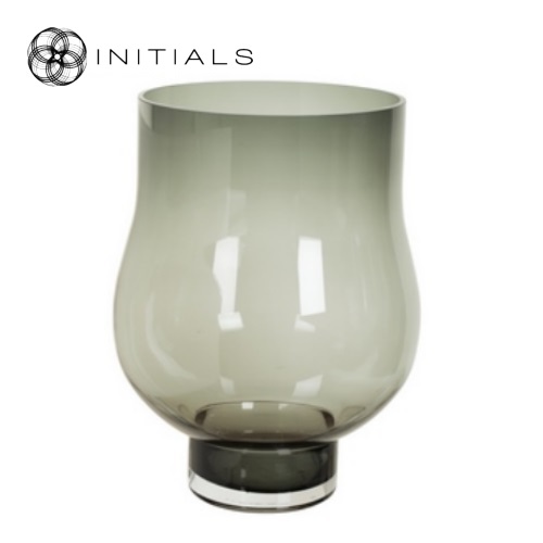 Vase | Candleholder Boudoir Bulb Smoke Glass