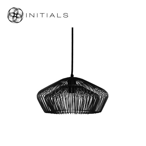 Hanging Lamp Small Moire Worker Iron Wire Black