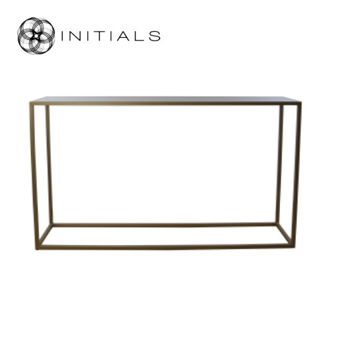 Side Table Iron Structure Matt Gold With Smoke Glass Plate Rectangular