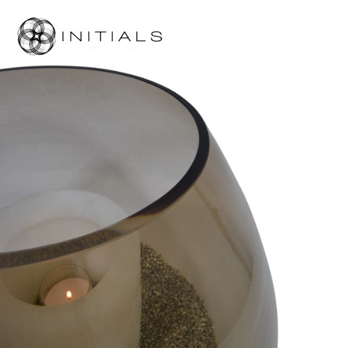 Vase | Candleholder Boudoir Bol Topaz Glass