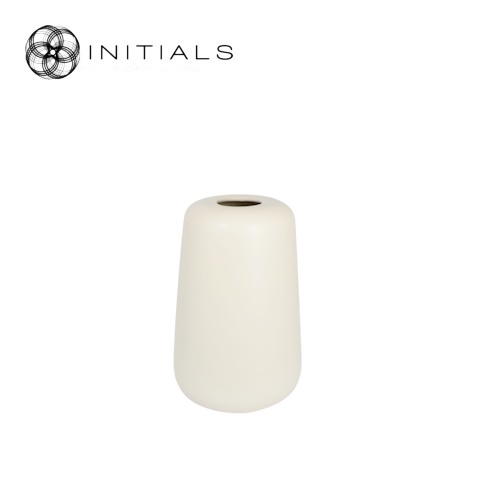 Vase Terre Small Neck Ceramic White