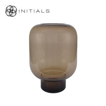 Candleholder Curve Topaz Glass