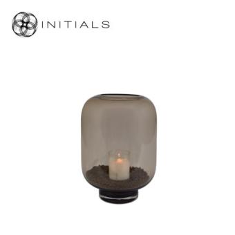 Candleholder Curve Topaz Glass