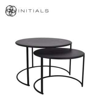 S/2 Coffee Table Metal Black