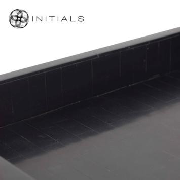 Tray Serving Strip Resin Dark Graphite