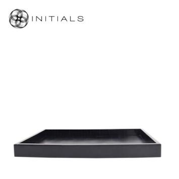 Tray Serving Strip Resin Dark Graphite